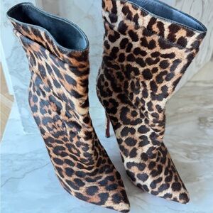 Christian Louboutin Leopard Print Heeled Boots